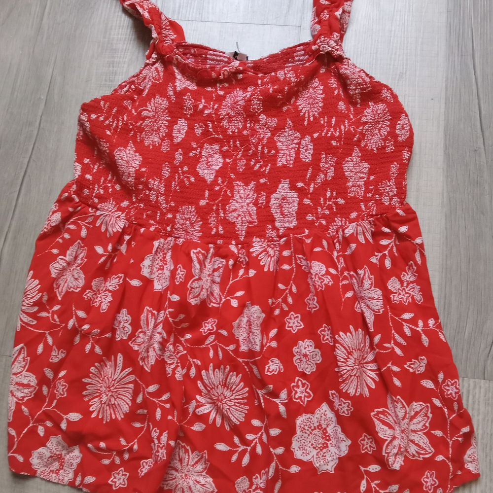 Womens Top Red Floral Xl